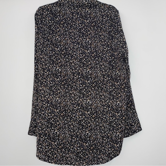 RW&Co Black Floral Front Knot Blouse Size L - Picture 5 of 8